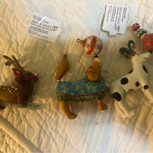 3 new dog ornaments. Dept 56. Tags on. Quick ship. Fun!